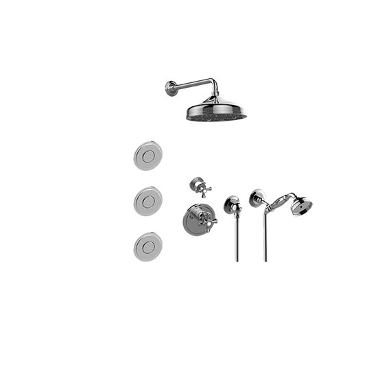 Graff GS2.122SG-C3E0 M-Series Full Thermostatic Shower System - Rough and Trim 