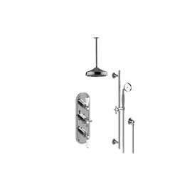 Graff GS3.011WB-ALC1C2 M-Series Thermostatic Shower System - Shower with Handshower - Rough and Trim 