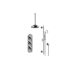 Graff GS3.011WB-LM14E0 M-Series Thermostatic Shower System - Shower with Handshower - Rough and Trim 