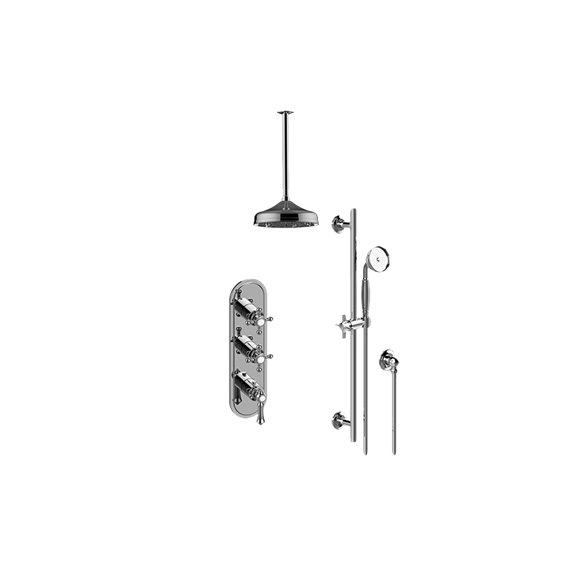 Graff GS3.011WB-LM15C2 M-Series Thermostatic Shower System - Shower with Handshower - Rough and Trim 