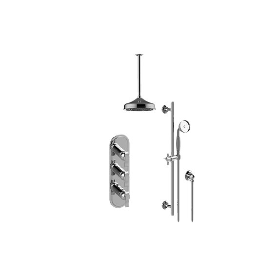 Graff GS3.011WB-LM20E0 M-Series Thermostatic Shower System - Shower with Handshower - Rough and Trim 