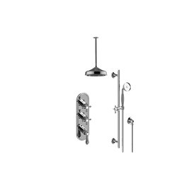 Graff GS3.011WB-LM34C2 M-Series Thermostatic Shower System - Shower with Handshower - Rough and Trim 