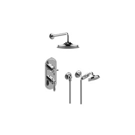 Graff GT2.022WD-LM48C16-T M-Series Thermostatic Shower System - Shower with Handshower - Trim Only 