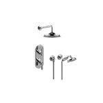 Graff GT2.022WD-LM48E0 M-Series Thermostatic Shower System - Shower with Handshower - Rough and Trim 