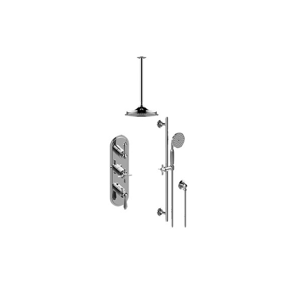 Graff GT3.011WB-ALM48C16 M-Series Thermostatic Shower System - Shower with Handshower - Rough and Trim 