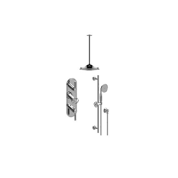 Graff GT3.041WB-ALM56C18-T M-Series Thermostatic Shower System - Shower with Handshower - Trim Only 