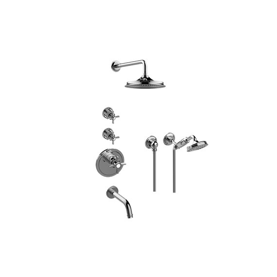 Graff GT3.K22SH-C16E0 M-Series Thermostatic Shower System - Tub and Shower with Handshower - Rough and Trim 