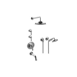 Graff GT3.K22SH-LM48E0 M-Series Thermostatic Shower System - Tub and Shower with Handshower - Rough and Trim 