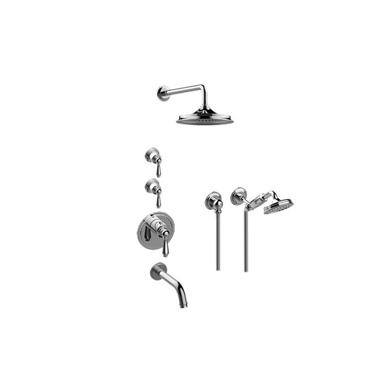 Graff GT3.K22SH-LM48E0 M-Series Thermostatic Shower System - Tub and Shower with Handshower - Rough and Trim 