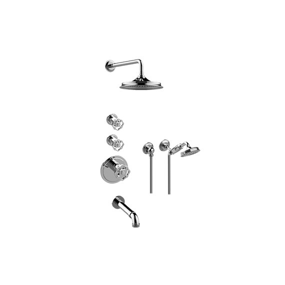 Graff GT3.N22SH-C18E0 M-Series Thermostatic Shower System - Tub and Shower with Handshower - Rough and Trim 