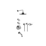 Graff GT3.N22SH-C18E0 M-Series Thermostatic Shower System - Tub and Shower with Handshower - Rough and Trim 