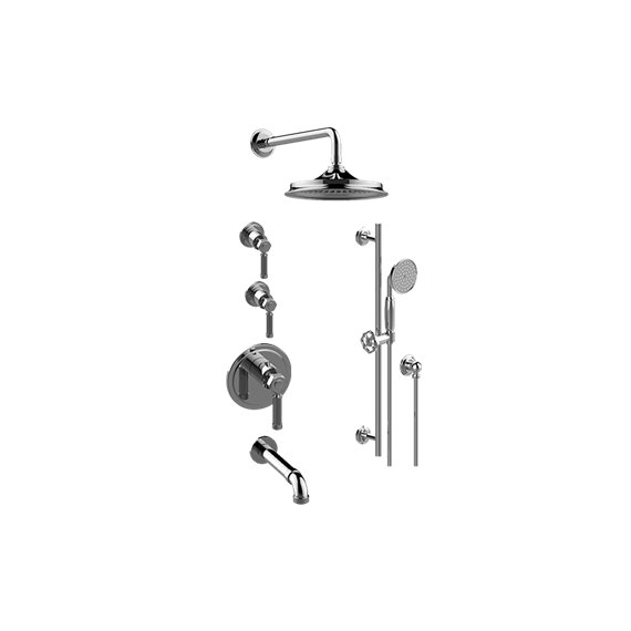 Graff GT3.N42ST-LM56E0 M-Series Thermostatic Shower System - Tub and Shower with Handshower - Rough and Trim 