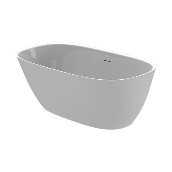 Graff MUS66-OF Musa Freestanding Bathtub with Integrated Overflow 