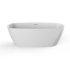 Graff TEP68-OF Tephi Freestanding Bathtub with Integrated Overflow 