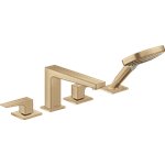 HANSGROHE METROPOL 4-HOLE ROMAN TUB SET TRIM WITH LEVER HANDLES 