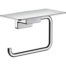 HANSGROHE ADDSTORIS PAPER HOLDER WITH SHELF 