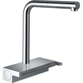 HANSGROHE AQUNO SELECT PULL-OUT KITCHEN FAUCET WITH SATINFLOW SPRAY 