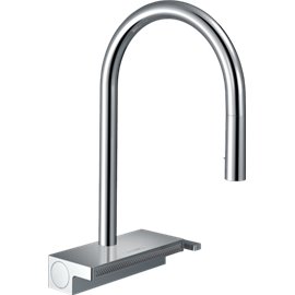 HANSGROHE AQUNO SELECT PULL-DOWN KITCHEN FAUCET WITH SATINFLOW SPRAY 