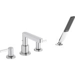 HANSGROHE FINORIS 4-HOLE ROMAN TUB SET TRIM WITH 1.75 GPM HANDSHOWER 