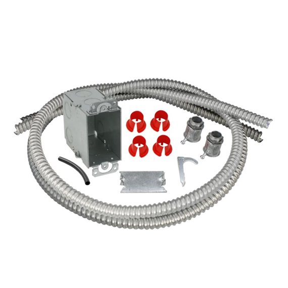 WarmlyYours Electrical Rough-in Kit Single Gang Box with Double Conduits