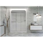 MIROLIN 38NAFS CORNER 38" NEO ANGLE DOOR FROSTED SILVER