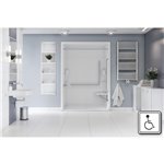 MIROLIN ARS66L1 WHITE ACCESS 66 WITH SEAT SS GRAB BARS CSA