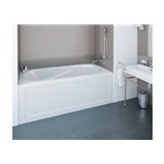 MIROLIN AW6030L1C WHITE PHOENIX SKIRTED LEFT HAND WHIRPOOL AND PC TRIM