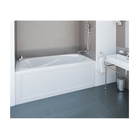 MIROLIN AW603L1CZ WHITE PHOENIX SKIRTED LEFT HAND WHIRLPOOL AND PC TRIM AND HTR