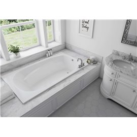 MIROLIN AWH7241BN WHITE HUDSON 6 DROP IN WHIRLPOOL AND BN TRIM