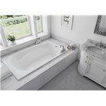 MIROLIN AWH72421W WHITE HUDSON 6 DROP IN WHIRLPOOL