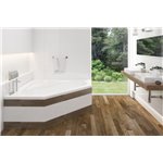 MIROLIN AWS60B1CZ WHITE SOHO 1 CORNER WHIRLPOOL AND BJ AND PC TRIM AND HTR