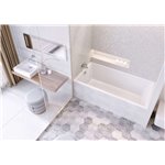 MIROLIN BO69SL001 WHITE ENVY SLIMLINE ALCOVE BATH