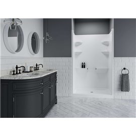 MIROLIN MEL41 WHITE MELROSE 4 SHOWER STALL