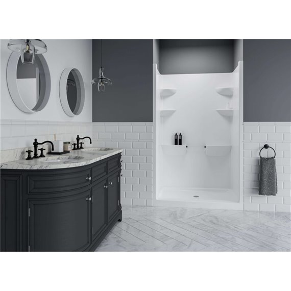 MIROLIN MEL41 WHITE MELROSE 4 SHOWER STALL