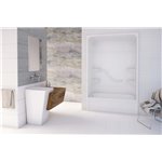 MIROLIN PT513L1 WHITE PARKER 16 MULTI TUB SHOWER