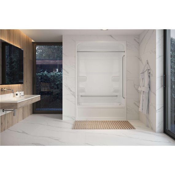 MIROLIN RBF516L1 WHITE RIVERDALE BARRIER FREE TUB SHOWER