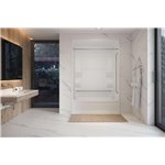 MIROLIN RBF516L1 WHITE RIVERDALE BARRIER FREE TUB SHOWER