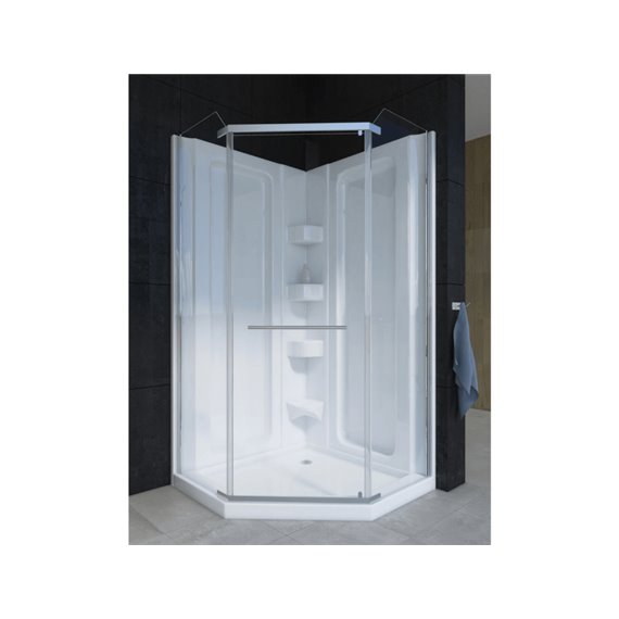 MIROLIN SC38NA1 WHITE SORRENTO 38" NEO ANGLE CORNER SHOWER