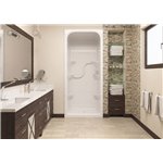 MIROLIN SH3R1 WHITE MADISON 3 SHOWER STALL