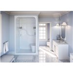 MIROLIN SH4LS1 WHITE MADISON 4 SHOWER STALL WITH SEAT