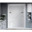 MIROLIN SH51LS1 WHITE MADISON 5 SHOWER STALL WITH SEAT