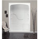 MIROLIN SH53LS1 WHITE MADISON 5 MULTI SHOWER STALL WITH SEAT