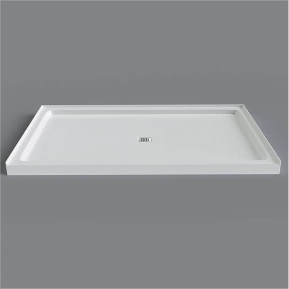 MIROLIN SQD6036A1 WHITE STRADA 60" SQD ALCOVE BASE