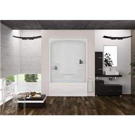 MIROLIN TS5R1 WHITE LIBERTY TUB SHOWER