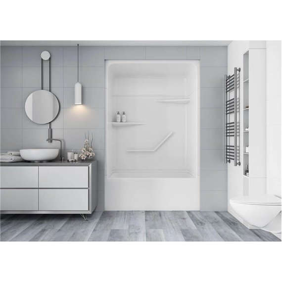 MIROLIN TST53R1 WHITE TRIBECA TUB SHOWER