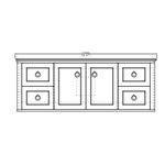 Virta 60 Inch Whitestar Wall Hung Single Sink Vanity