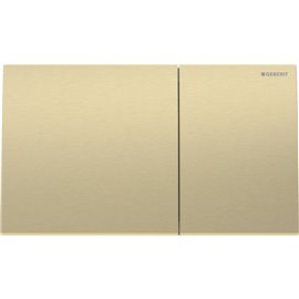 GEBERIT 115.622.QF.1 SIGMA70 ACTUATOR PLATE FOR DUAL FLUSH BRUSHED BRASS EASY- TO-CLEAN COATED