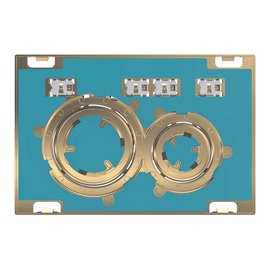 GEBERIT 115.652.00.1 ACTUATOR PLATE SIGMA21 FOR DUAL FLUSH METAL COLOUR BRASS BRASS CUSTOMISED