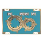 GEBERIT 115.652.00.1 ACTUATOR PLATE SIGMA21 FOR DUAL FLUSH METAL COLOUR BRASS BRASS CUSTOMISED