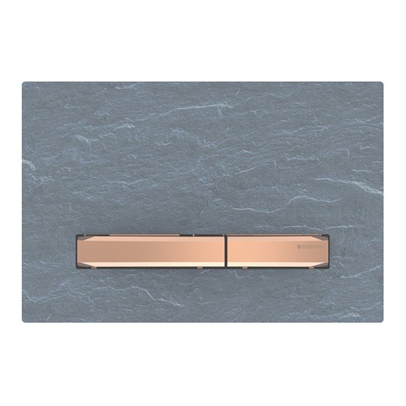 GEBERIT 115.670.JM.2 ACTUATOR PLATE SIGMA50 FOR DUAL FLUSH METAL COLOUR RED GOLD RED GOLD MUSTANG SLATE